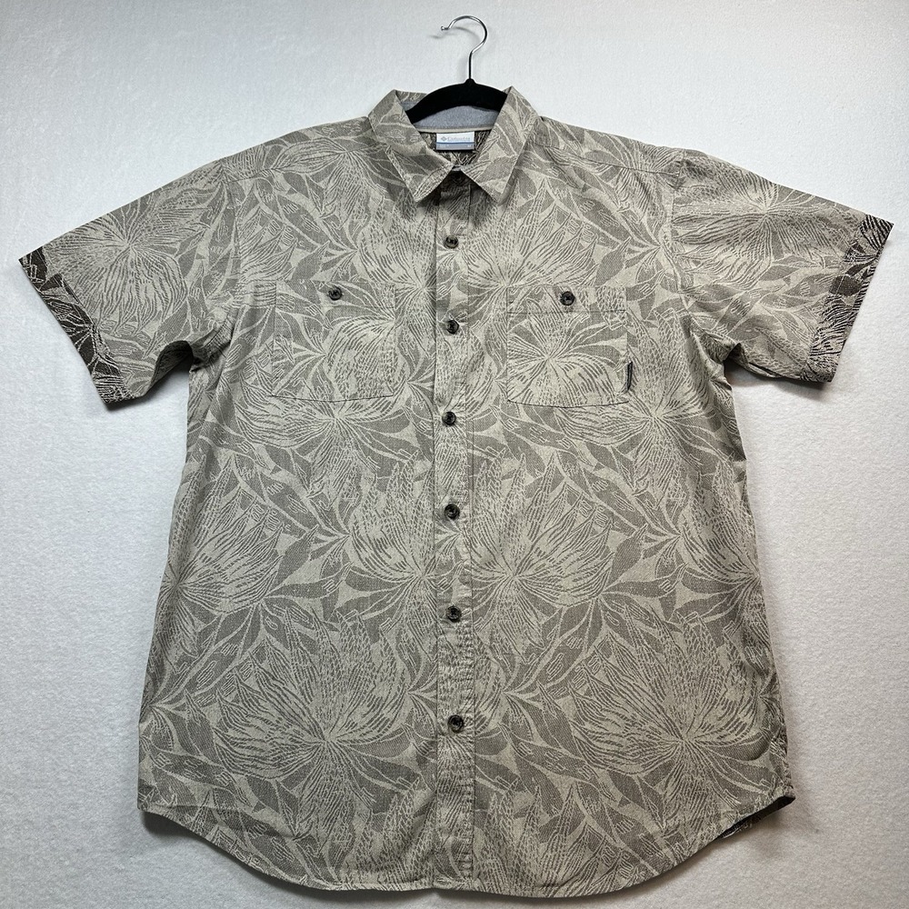 Columbia Men Shirt M‎ Green Hiking Outdoor Performance Trail Sportswear